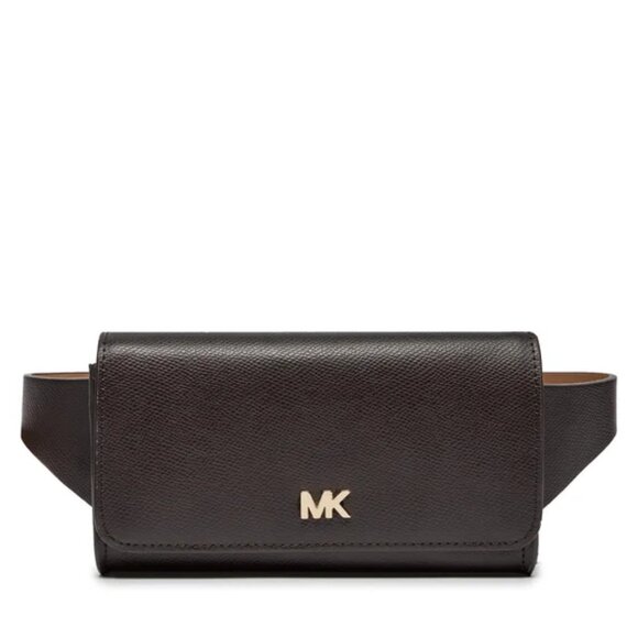 NWT Michael Kors Belt Bag Dark Brown Saffiano Leather Fanny Pack size L - XL - Picture 1 of 10